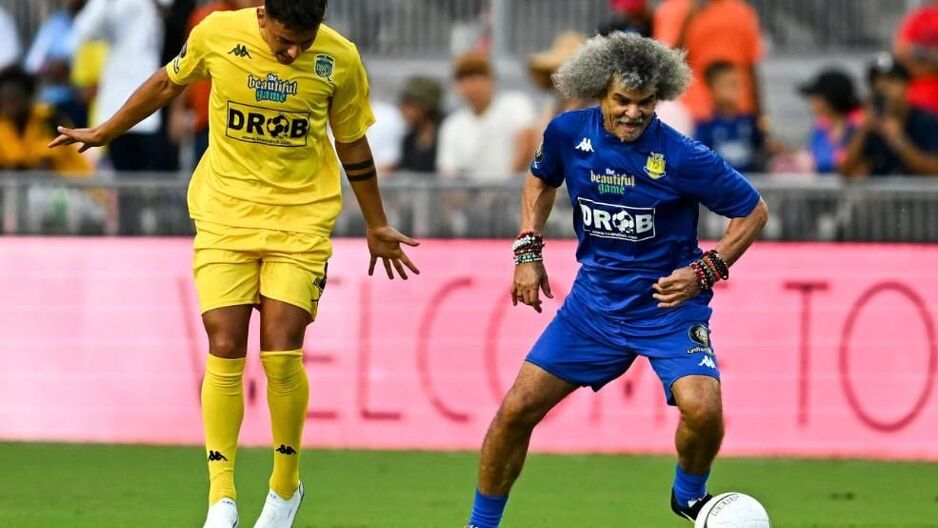 Carlos Valderrama na utakmici u Miamiju (Foto: CHANDAN KHANNA/AFP)
