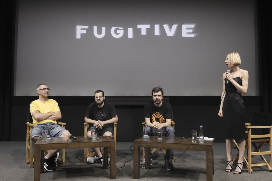 Dino Osmanović, izvršni direktor Symphony, Marko Gačnik, autor storyboard-a filma, Adis Kutkut, autor filma i Ehlimana Međić, project manager