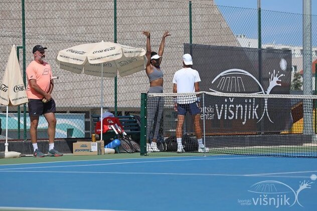 Venus Williams na treningu u Zadru (Foto: Nenad Opačić/ŠC Višnjik)