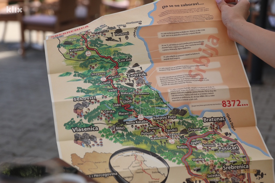 Kemail ajdarević je oko 100 km putanje spasa pretočio u mapu (Foto: I. L./Klix.ba)