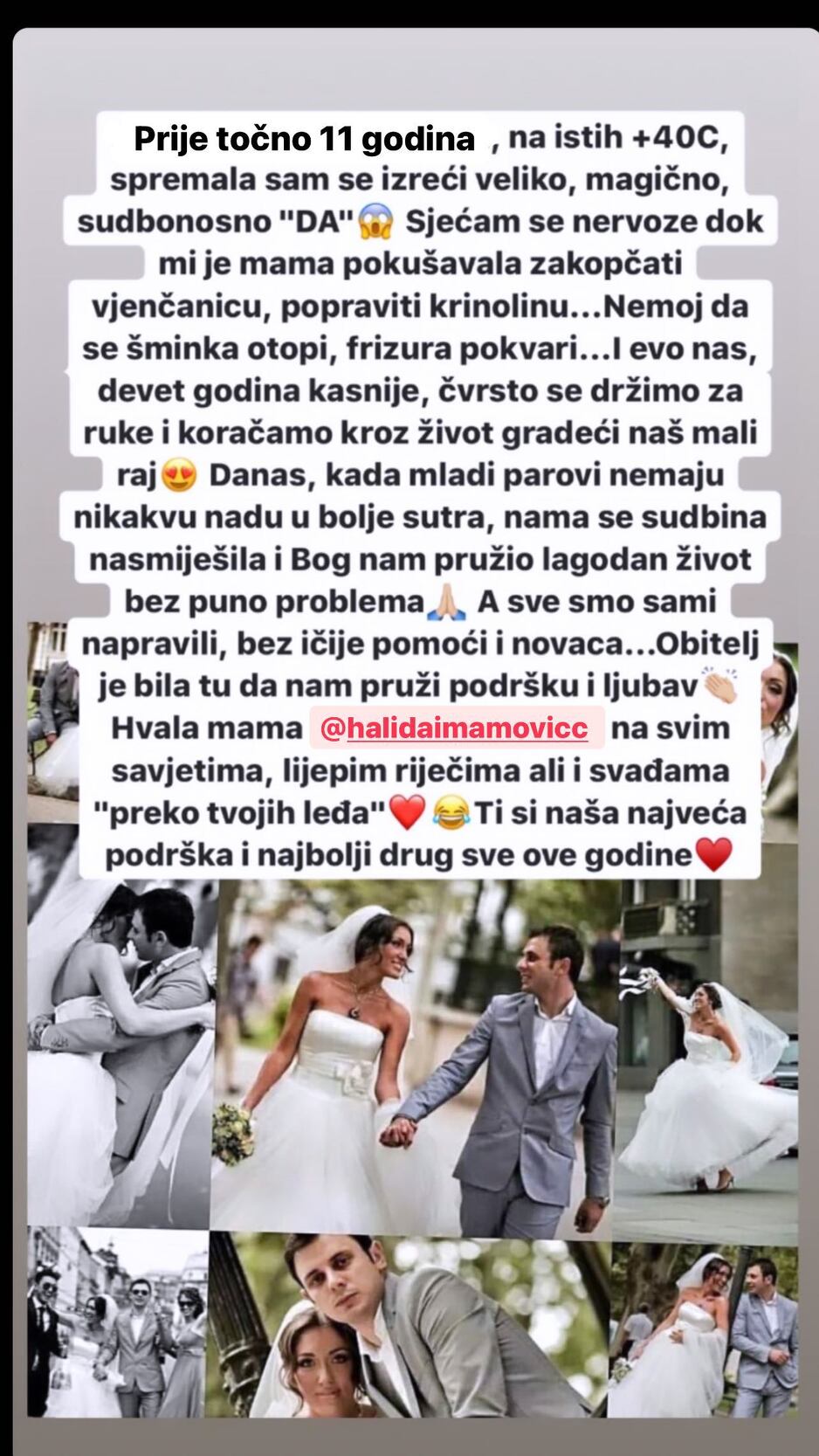 Par je danas proslavio 11. godišnjicu braka (Foto: Instagram)