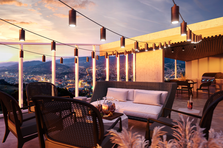 Penthouse terasa sa panoramskim pogledom na Sarajevo