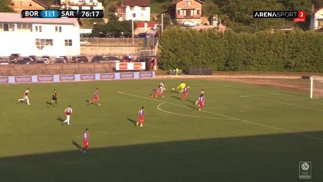 Trenutak kada je Kobiljar pogodio za vodstvo Sarajeva od 2:1