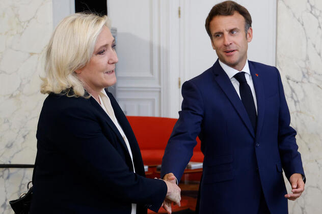 Le Pen i Emmanuel Macron, predsjednik Francuske (Foto: EPA-EFE)