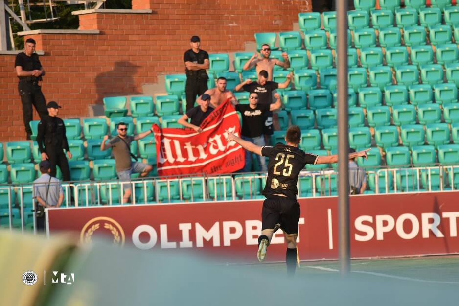 Ćuže slavi pogodak u Kazahstanu (Foto: HŠK Zrinjski Mostar)