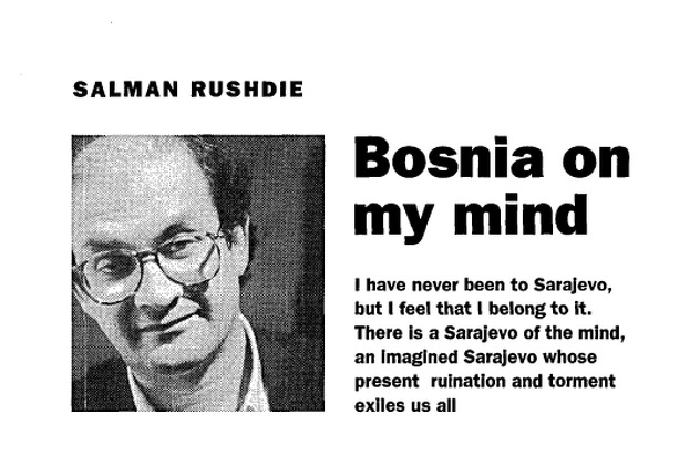 Rushdie esej o BiH i Sarajevu napisao 1994. godine (journals.sagepub.com)