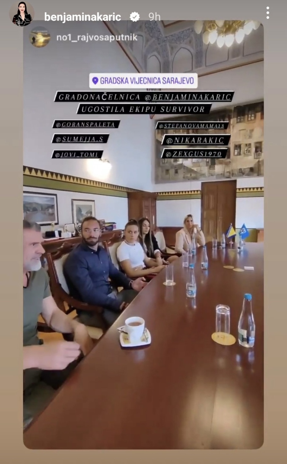 Prijem za učesnike Survivora u sarajevskoj Vijećnici