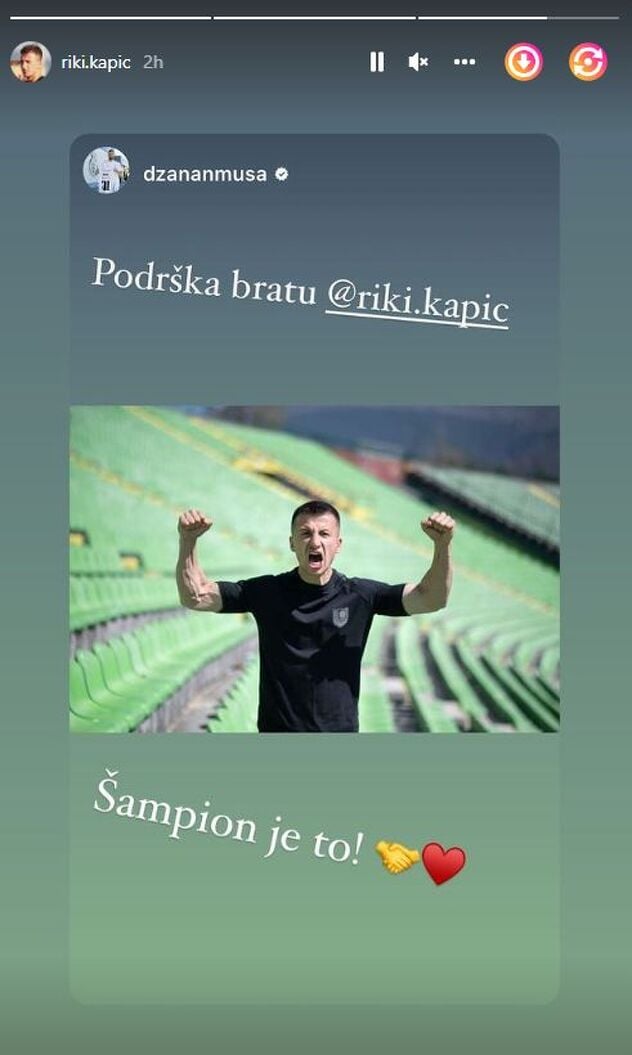 Poruka koju je Džanan Musa uputio kapiću (Foto: Screenshot)
