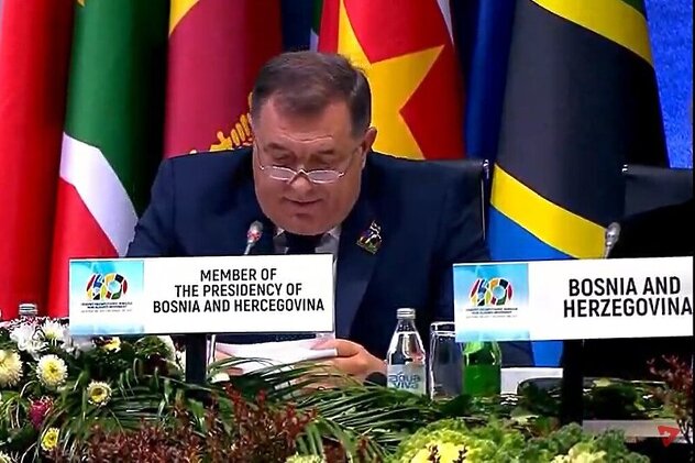 Foto: Twitter / Dodik u Beogradu kada kako tvrdi nije predstavljao BiH nego RS