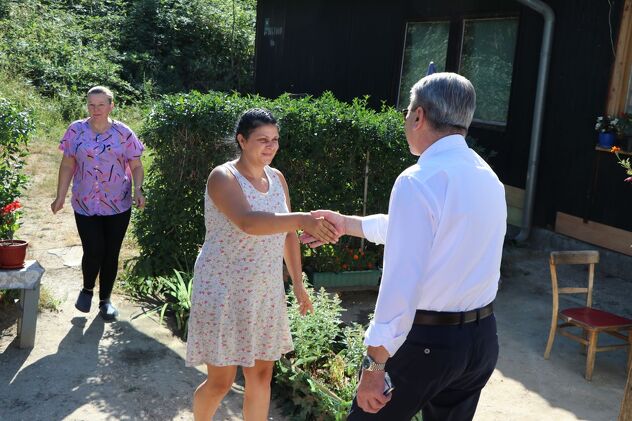 Načelnik Ibrahim Hadžibajrić u posjeti građanima u ulici Nalina (Foto: Općina Stari Grad)