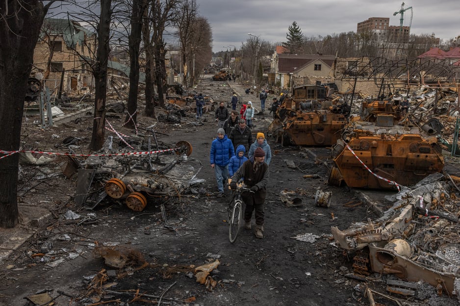 Buča nakon odlaska ruskih vojnika (Foto: EPA-EFE)