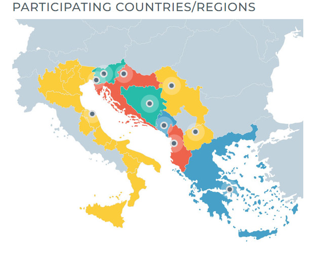 Zemlje učesnice programa EUSAIR (Foto: Adriatic-ionian.eu)
