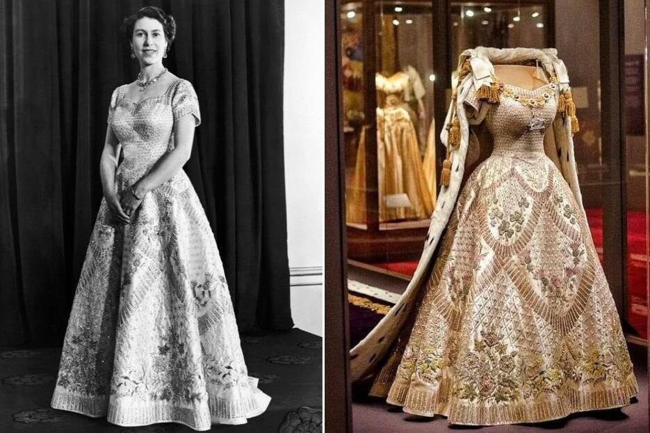 Haljina koju je nosila na krundibi 1953. (Foto: Twitter)