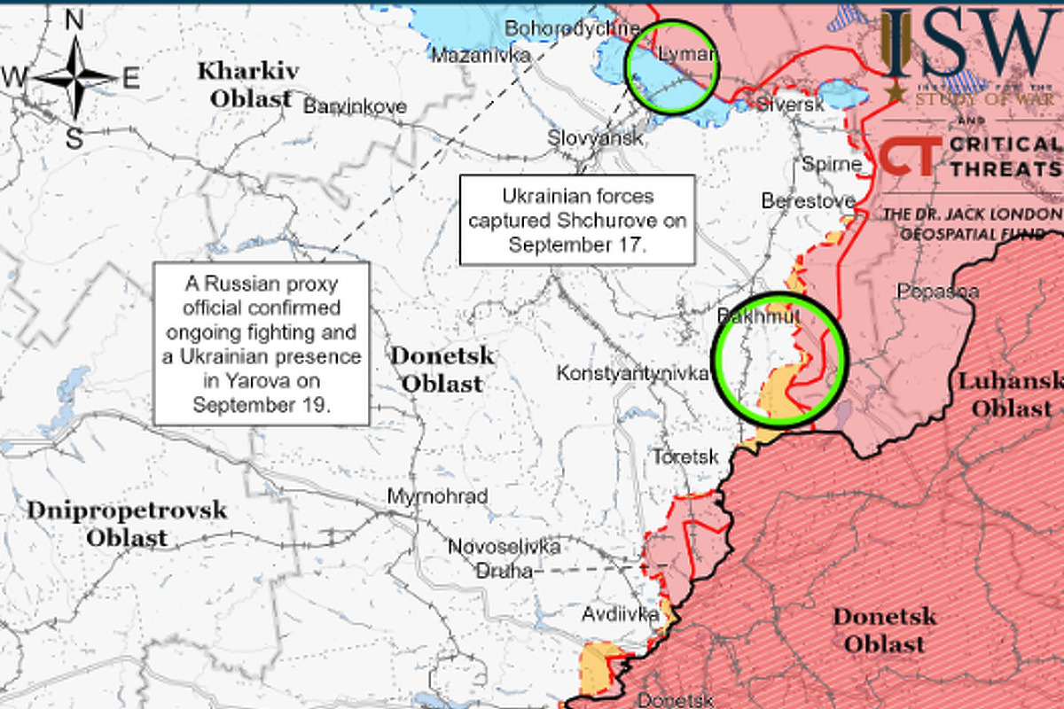 Mapa: Twitter /TheStudyofWar