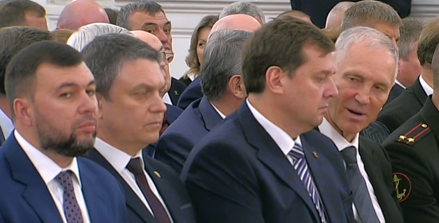 Proruski zvaničnici iz Ukrajine (Screenshot: Russia Today)