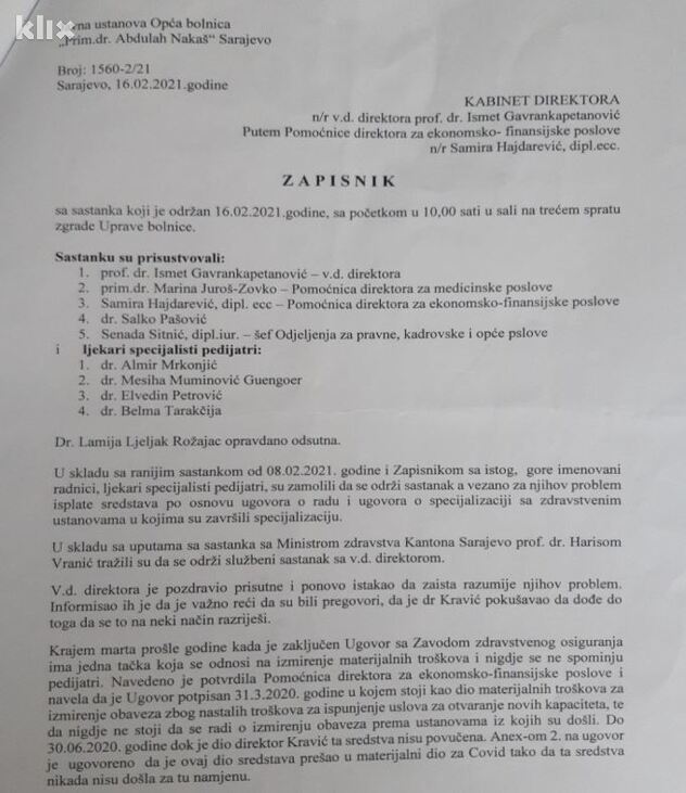 Zapisnik sa sastanka