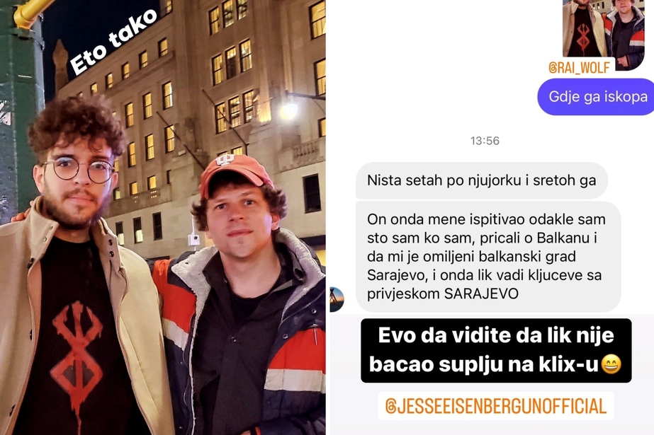 Fotografija Mihajlovića s Eisenbergom i screenshot razgovora sa Svjetlanovićem (Foto: Instagram)