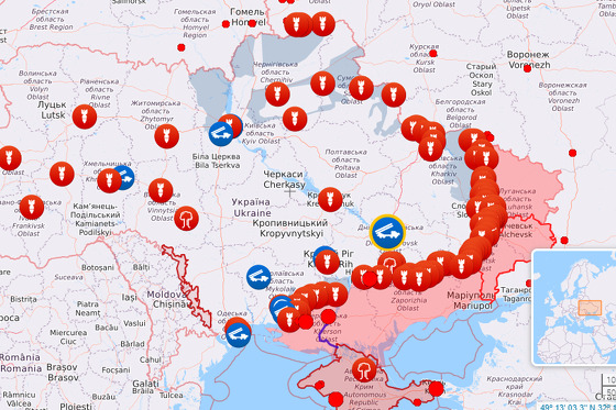Mapa nedavnih napada