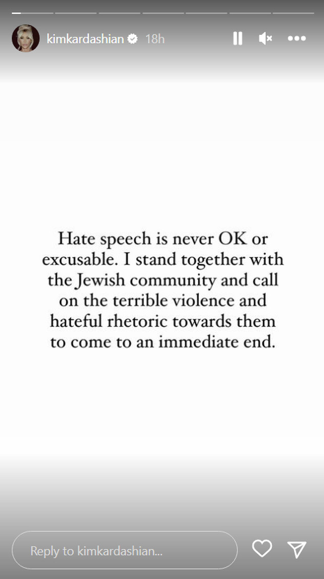 Kim se oglasila kratkom, ali jasnom porukom (Foto: Instagram)