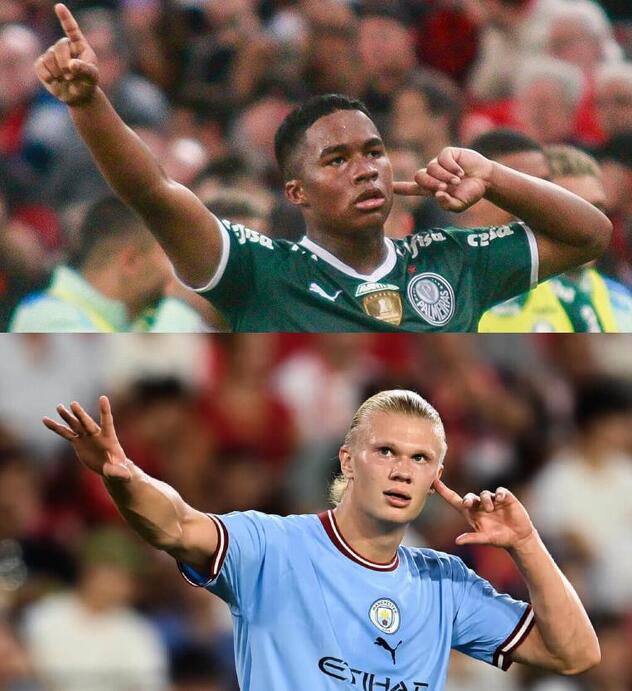 Endrick i Erling Haaland