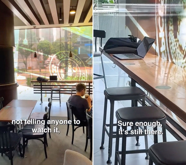 Laptop je ostao na svom mjestu (Foto: TikTok)