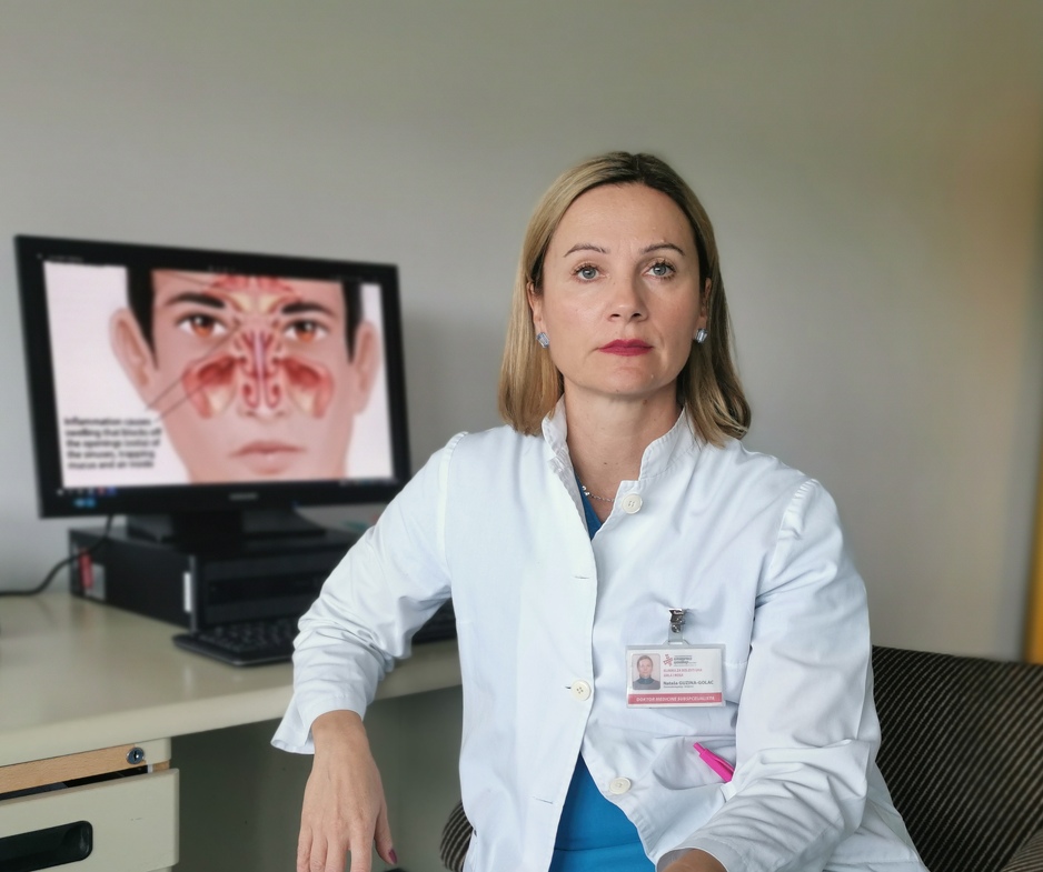 Prim dr Nataša Guzina - Golac, otorinolaringolog, subspecijalista fonijatar