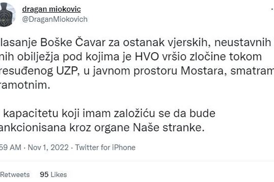 Dragan Mioković na Twitteru