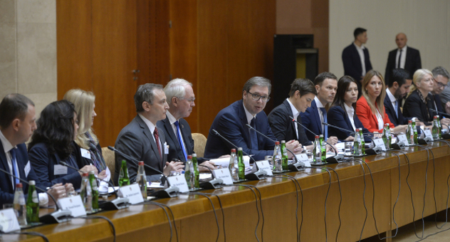 Sastanak srbijanske i američke delegacije (Foto: Ured predsjednika Srbije)