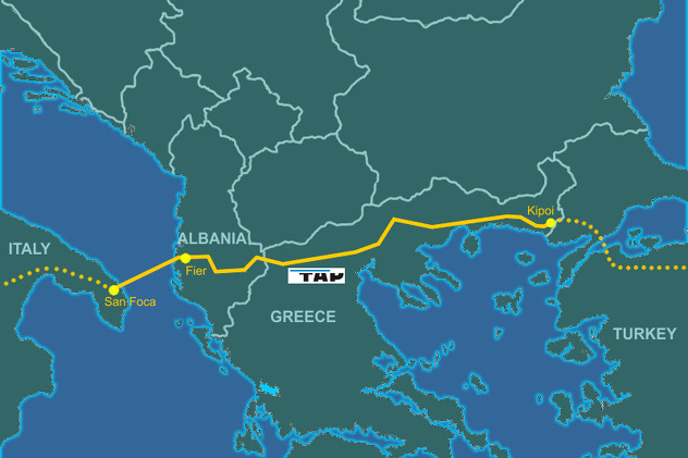 Transjadranski plinovod (Foto: Twitter)