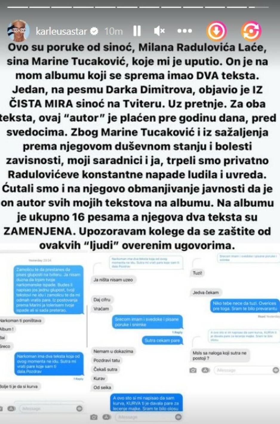 Screenshot: Instagram/karleusastar