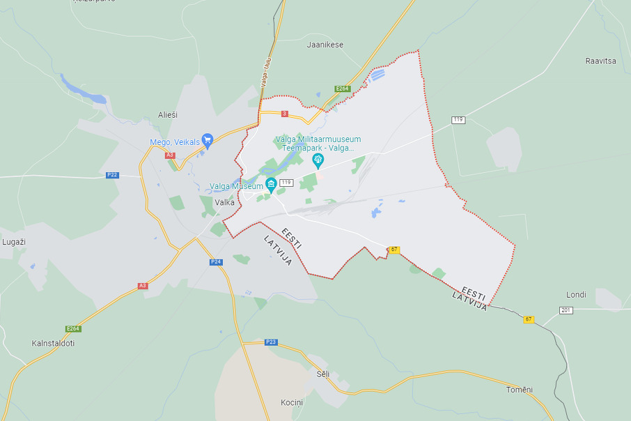Mapa Valge i Valke