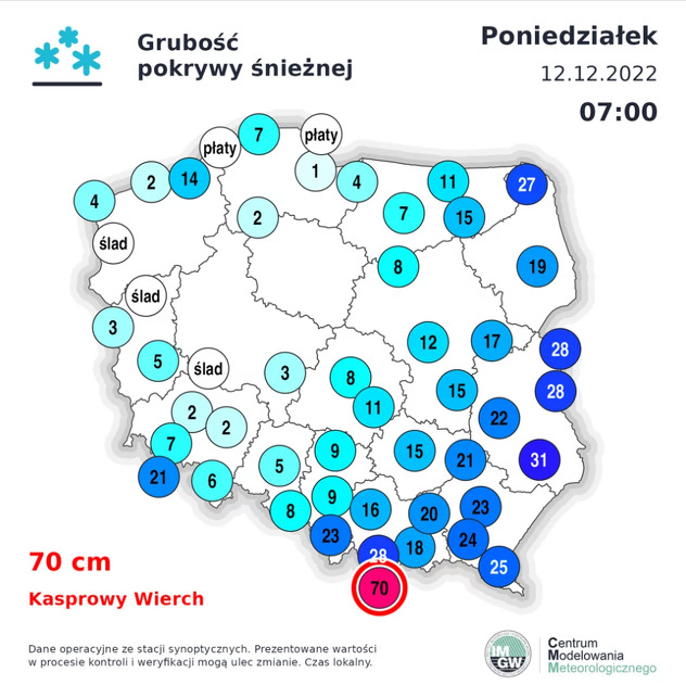 Snijeg najviše pogodio južne i istočne dijelove Poljske (Foto: Onet.pl)