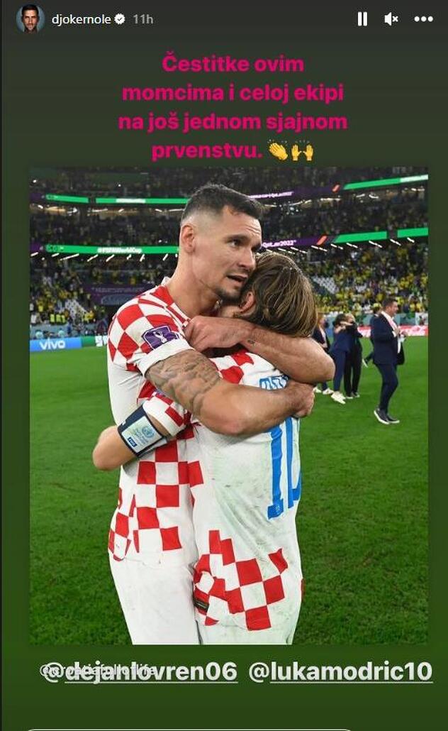 Čestitka Đokovića za nogometnu reprezentaciju Hrvatske