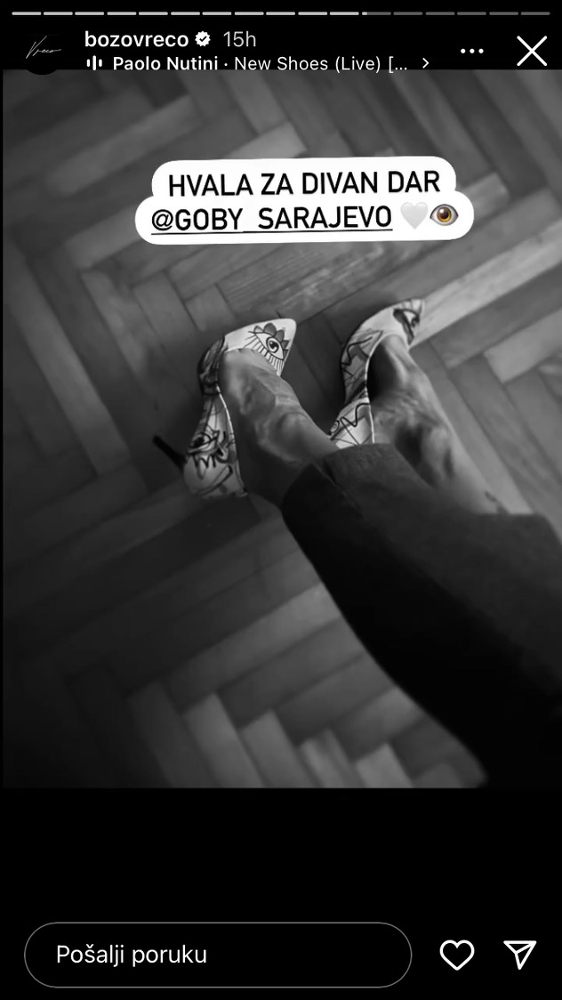 Božo se odmah pohvalio novim štiklama