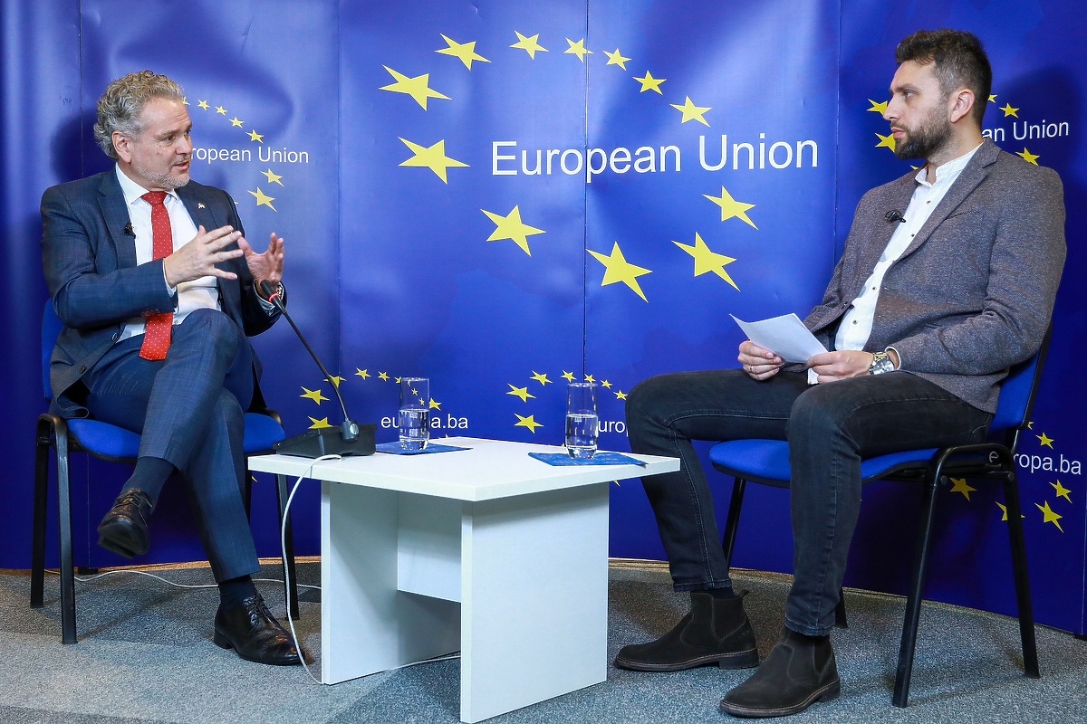 Šef Delegacije EU u BiH govori za Klix.ba (Foto: I. L./Klix.ba)
