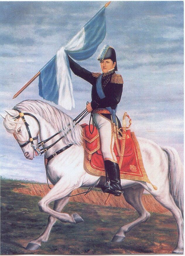 Manuel Belgrano sa zastavom Argentine