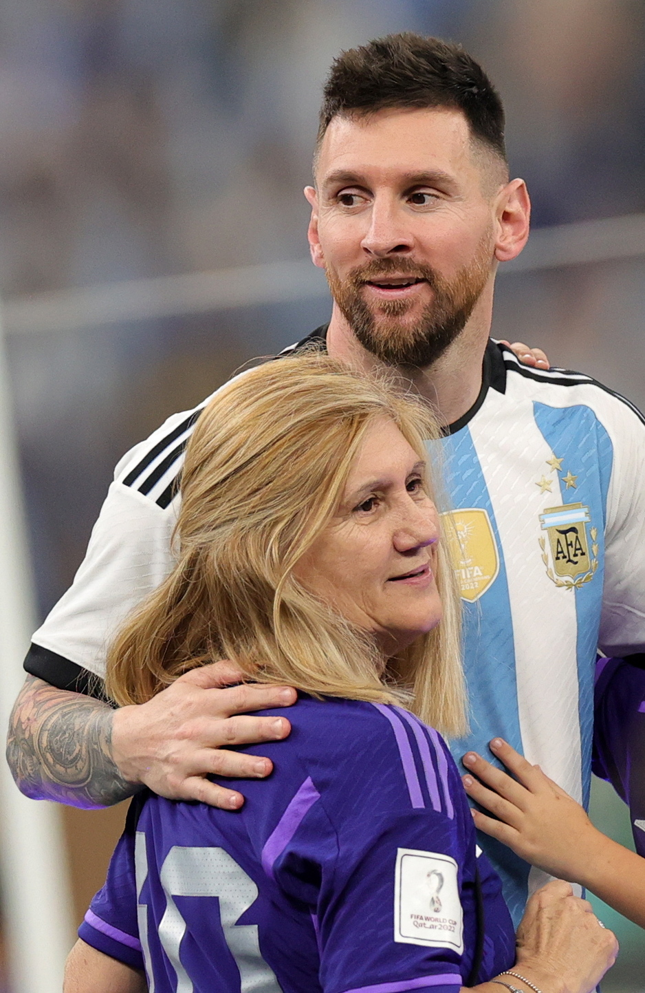 Lionel Messi i njegova majka Celia Maria Cuccittini nakon finala SP-a (Foto: EPA-EFE)