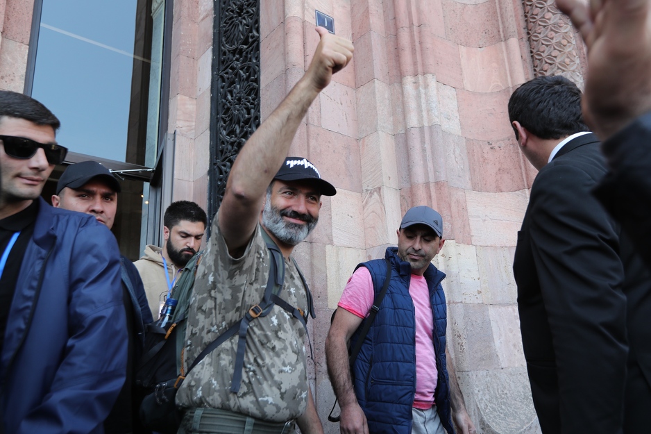 Pašinjan kao lider opozicije u Armeniji (Foto: EPA-EFE)