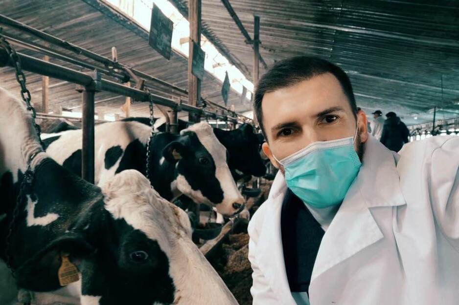 Adnan Delić u jednoj od posjeta farmi Bojnik