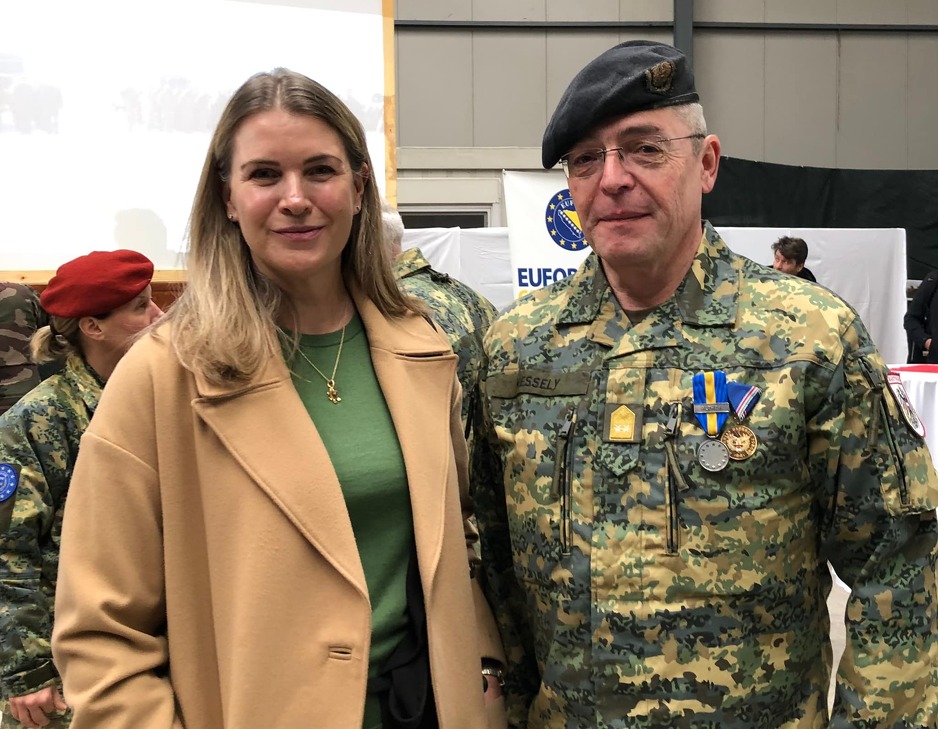 Ambasadorica i bivši komandant EUFOR-a u BiH (Foto: Ambasada Švedske)