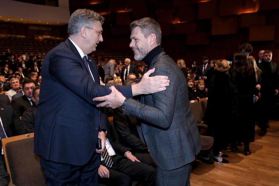 Andrej Plenković i Zvonimir Boban na komemoraciji (Foto: Robert Anić/Pixsell)