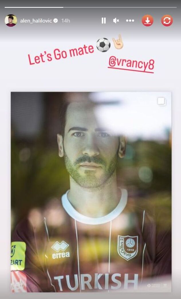 Status Alena Halilovića na Instagramu (Foto: Screenshot)