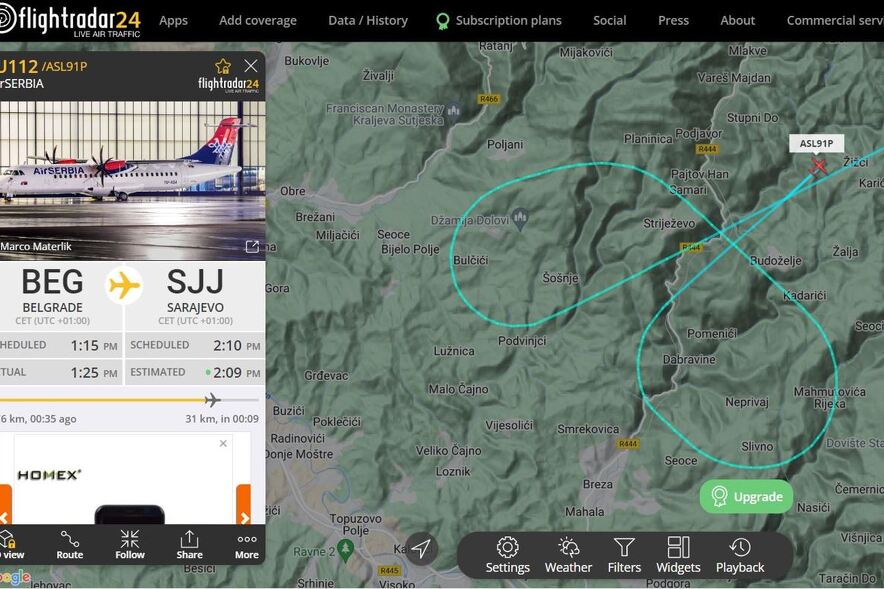 Otkazani let AirSerbia iz Beograda
