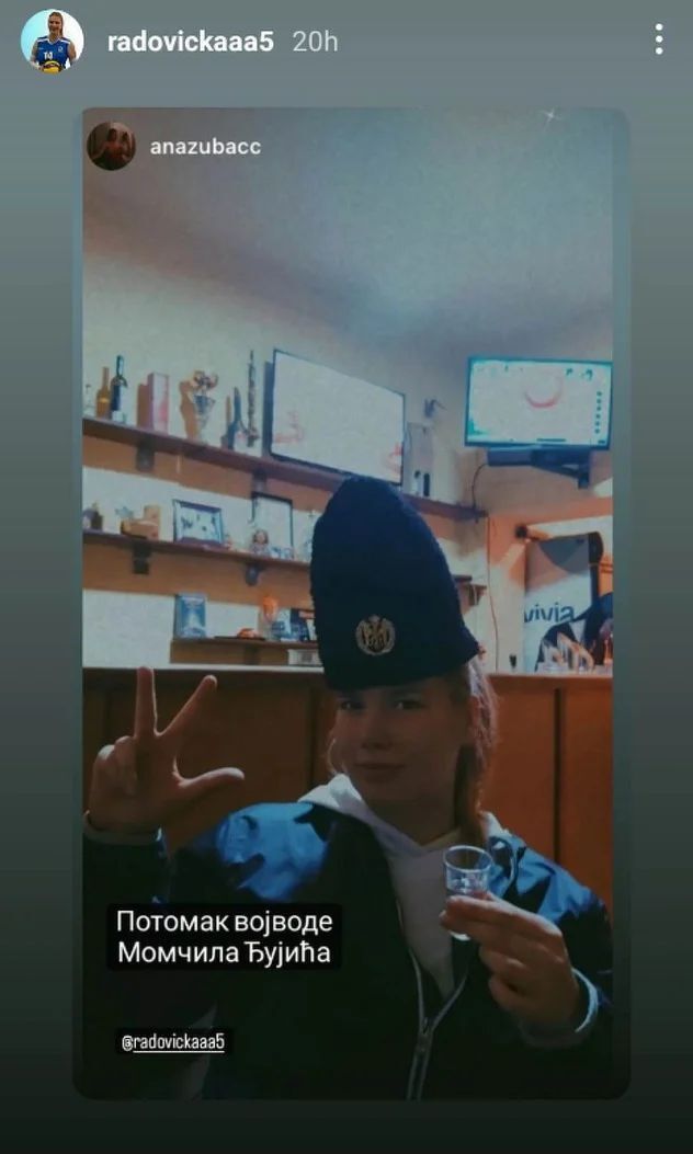 Screenshot fotografije koju je Radović objavila (Foto: Screenshot)