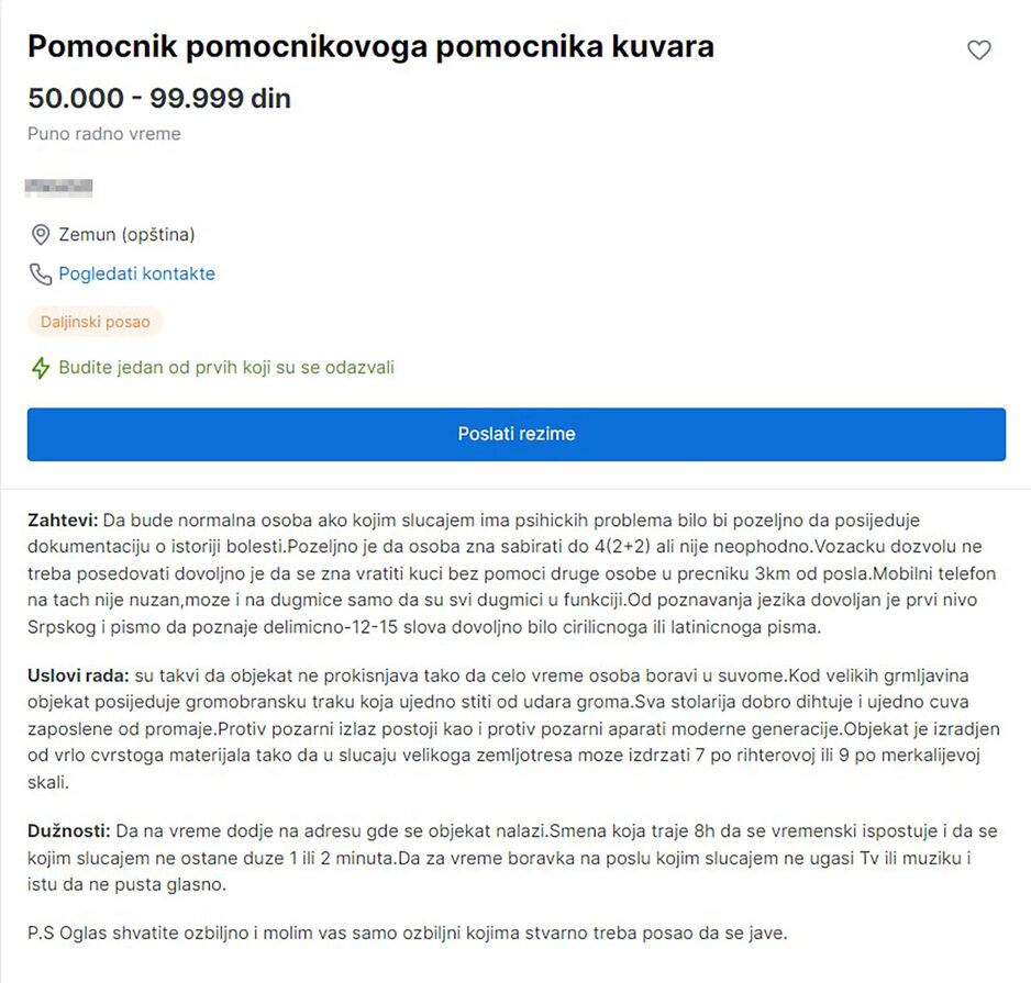 Oglas (Screenshot/Facebook)