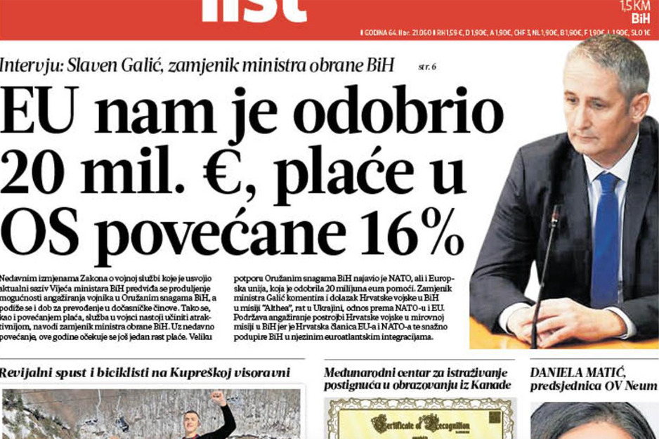 Screenshot: Večernji list