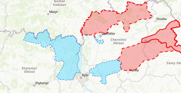 Odbrana Kijeva (Mapa: ISW)