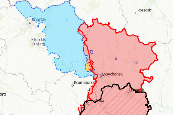 Oslobođena teritorija u oblasti Harkova (Mapa: ISW)