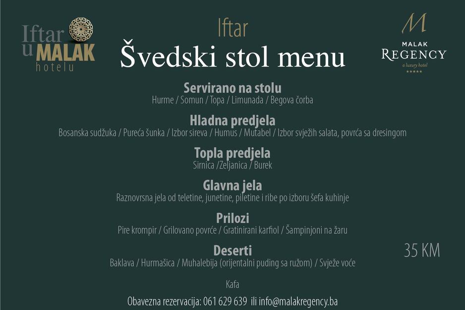 Iftar u Malak Regency Hotelu