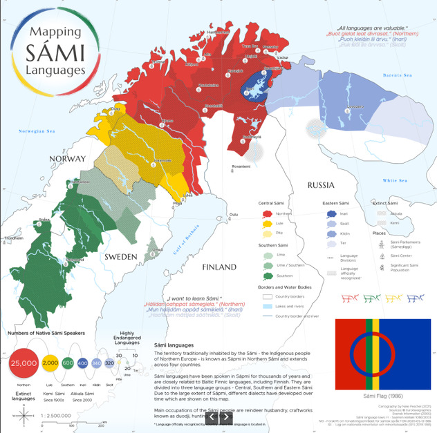 Gdje je sve prisutan Sami jezik (Foto:cartographymaster.eu)